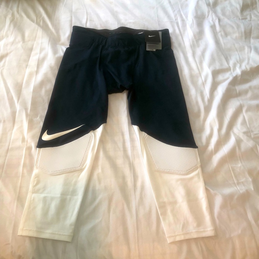 NWT Nike Vapor Speed ¾ Padded Compression Football Pants Navy 835340-419  $70